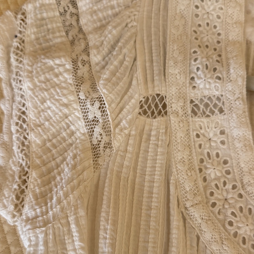 LoveShackFancy White Eyelet Mini Dress - Picture 3 of 6